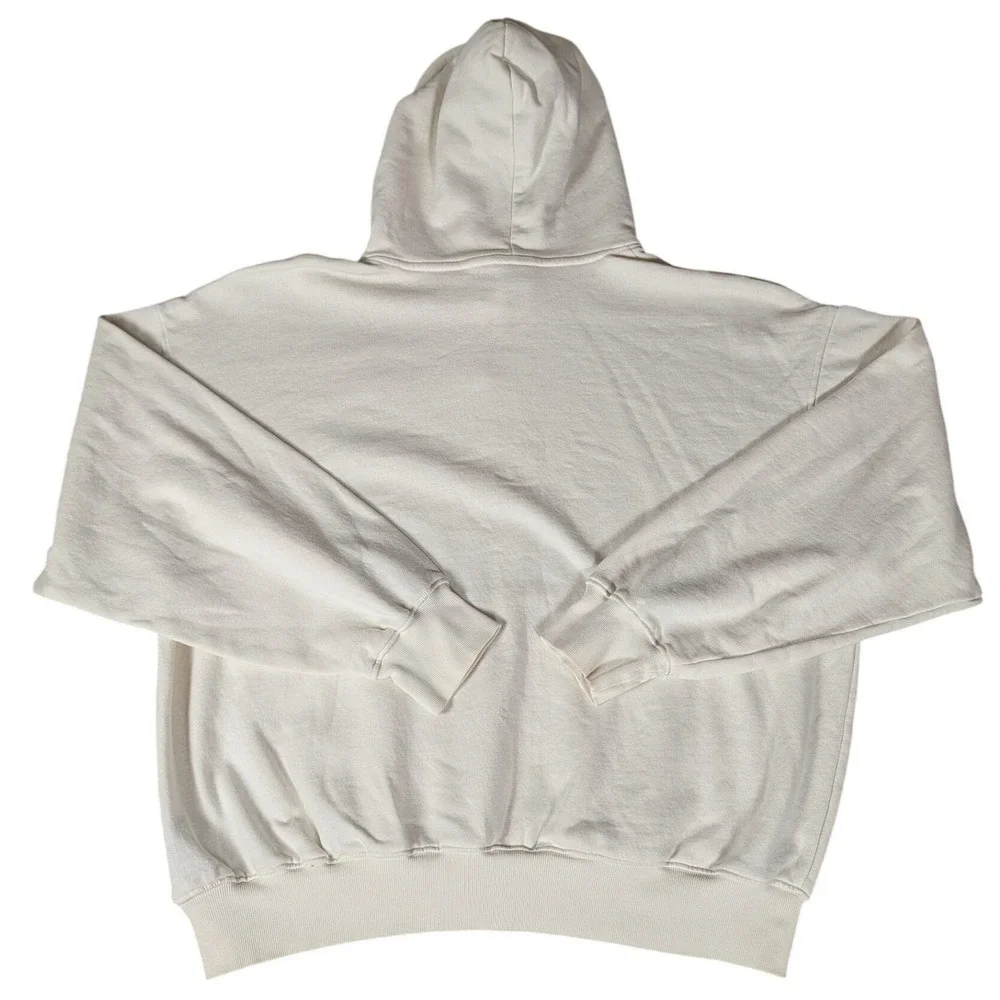 The‎ North Face Circular Design Hoodie Mens Cream Off White Pullover Sweatshirt
